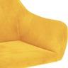 Vidaxl chaises pivotantes à manger lot de 2 jaune velours
