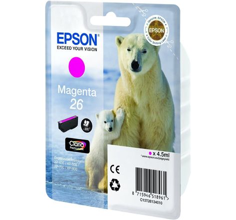 Cartouche d'encre epson ours polaire 26 (magenta)