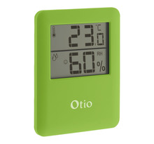Thermomètre hygromètre digital intérieur vert - otio