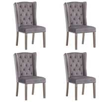 Vidaxl chaises à manger lot de 4 gris velours