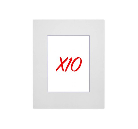 Lot de 10 passe-partouts standard blanc pour cadre et encadrement photo - Nielsen - Cadre 20 x 30 cm - Ouverture 12 x 17 cm