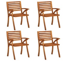 Vidaxl chaises de jardin 4 pièces bois d'acacia solide