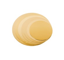 (colis   100 ronds) rond pâtissier or épais diamètre 22cm