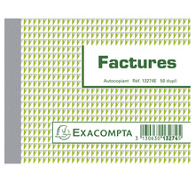Manifolds Factures 10 5x13 5cm - 50 Feuillets Dupli - Sous Film Par Lot De 5 - Motif  - X 40 - Exacompta