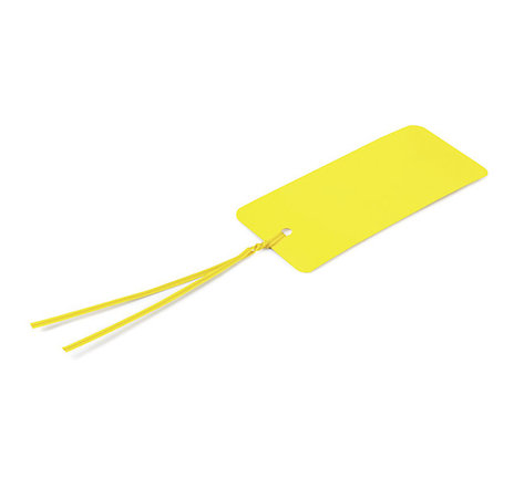 Lot de 500: étiquette industrielle pvc jaune 70x120 mm