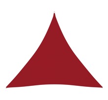 vidaXL Voile de parasol Tissu Oxford triangulaire 4,5x4,5x4,5 m Rouge