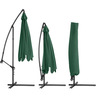 Tectake Parasol 350 cm avec housse de protection - vert