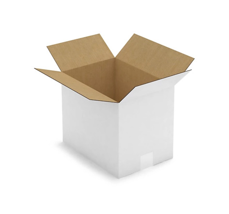 Caisse carton blanche simple cannelure raja 31x22x25 cm (lot de 25)