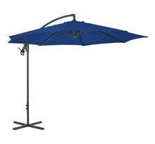 Vidaxl parasol déporté avec mât en acier 300 cm bleu azuré