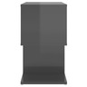 Vidaxl table de chevet gris brillant 50x30x51 5 cm aggloméré