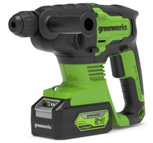 Greenworks marteau perforateur sans balai 4 en 1 24 v 2 j