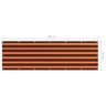 vidaXL Écran de balcon Orange et marron 90x300 cm Tissu Oxford