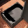 ALLIBERT by KETER - Canap‚ d'angle SanRemo Storage 6 places imitation rotin tressé avec table basse range-coussins - gris graphite