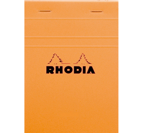 Bloc orange n°13 10 5 x14 8 - 80f agrafées - 80g - q.5x5 rhodia