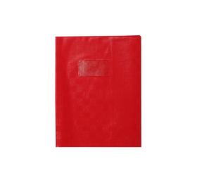 CALLIGRAPHE Lot de 3 Protège-cahiers Madras PVC 22/100e Avec Rabat Marque page 17x22 rouge 