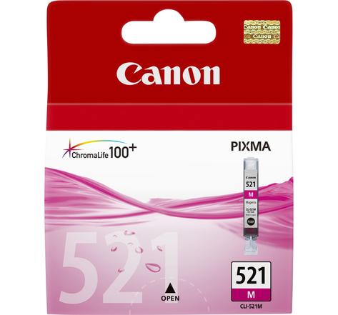 Canon cli-521 ink magenta blister cli-521m cartouche d encre magenta capacite standard 1-pack blister avec alarme