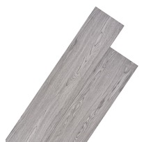 vidaXL Planches de plancher PVC Non auto-adhésif 4 46m² 3mm Gris foncé