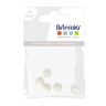 5 perles silicone rondes - 10 mm - blanc