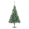 vidaXL Arbre de Noël artificiel pré-éclairé/boules 180 cm 564 branches