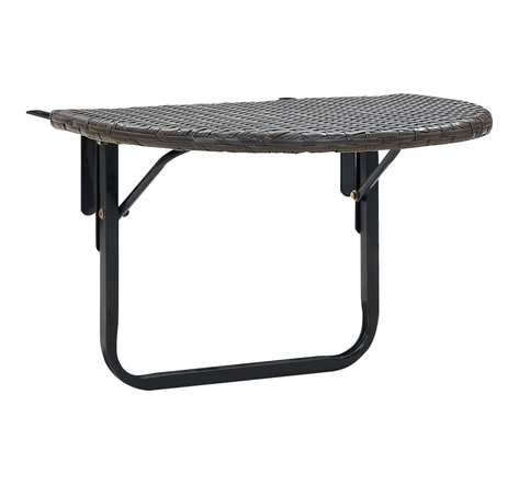 Vidaxl table de balcon marron 60x60x40 cm résine tressée
