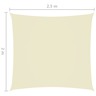 Vidaxl voile de parasol tissu oxford rectangulaire 2x2,5 m crème