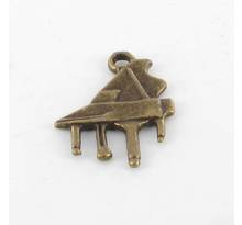 Breloque en métal Piano 19mm Bronze 10 pièces