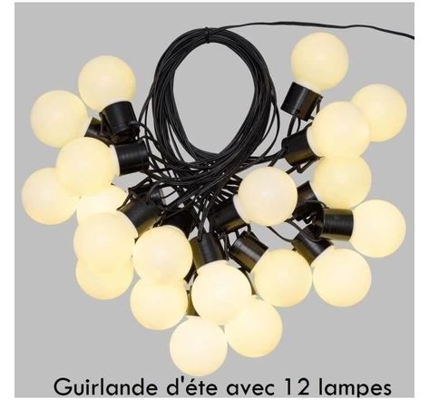 LOTTI Guirlande guinguette - Ampoules G50 LED - Blanc chaud