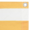 vidaXL Écran de balcon Blanc et jaune 120x400 cm Tissu Oxford