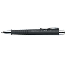 Stylo Bille Rétractable POLY BALL Pte Moyenne Noir FABER-CASTELL