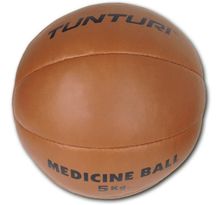 TUNTURI Medicine Ball - Cuir - 5kg