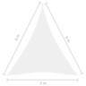 vidaXL Voile de parasol Tissu Oxford triangulaire 5x6x6 m Blanc