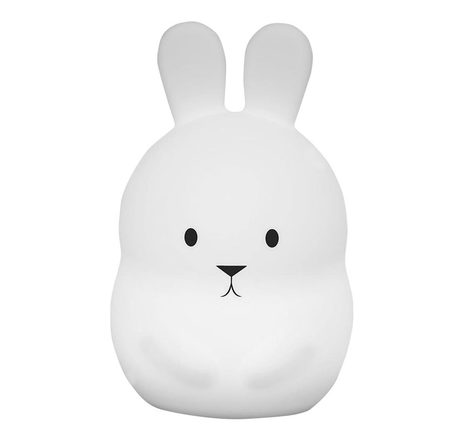 Veilleuse bébé lapin sans fil touch led bunny blanc silicone h19cm