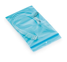Sachet plastique zip bleu translucide 50 microns (colis de 1000)
