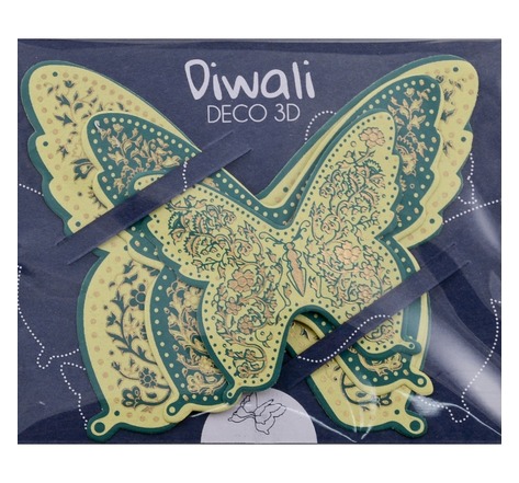 Papertree Diwali décoration 3D Papillon Anis