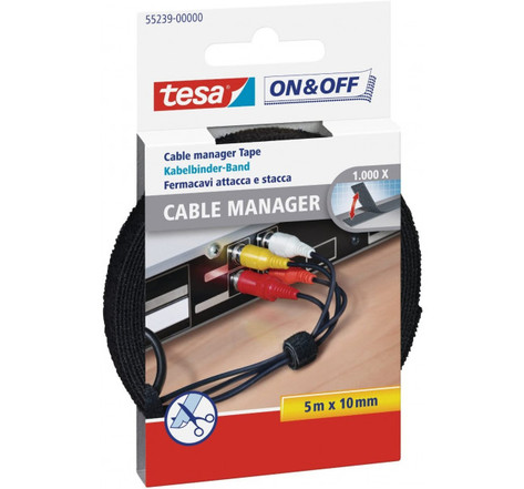 Bande auto-agrippante tesa on & off cable manager 5m x 10mm