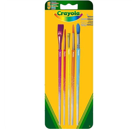 Crayola - Blister de 5 pinceaux - Peinture et accessoires