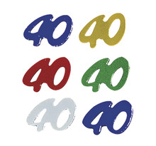 Paillettes jubilé 40 ans 5 couleurs assorties 12 g - Rayher