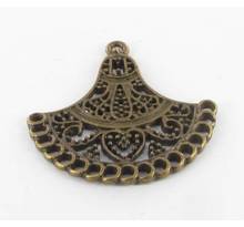 Breloque pendentif diviseur éventail bronze
