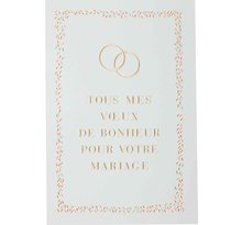 Carte Mariage Tous Mes Vœux De Bonheur Or - Draeger paris