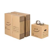 Pack 40 cartons à livres avec poignées + 2 adhésifs offerts