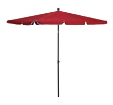 vidaXL Parasol de jardin avec mât 210x140 cm Rouge bordeaux