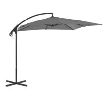 Vidaxl parasol en porte-à-feux avec mât en acier 250x250 cm anthracite