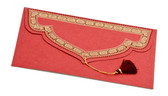 PAPERTREE SARI Lot de 5 Enveloppes cadeau 19x10cm Rouge/ Bordeaux