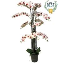 Orchidée phalaenopsis factice top qualité & pot h140cm rose-pâle-best - dimhaut: h 140 cm - couleur: rose-crème