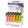 Présentoir de 24 stylos-gomme 'MONO zero' Neon TOMBOW
