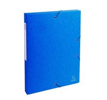 EXACOMPTA - Boite de classement a élastique - Dos 25mm - 24 x 32 - Carte lustrée F.S.C 7/10eme - Bleu