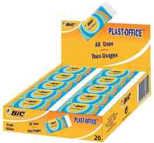 Présentoir Lot de 20 Gomme plastique Plast-Office BIC