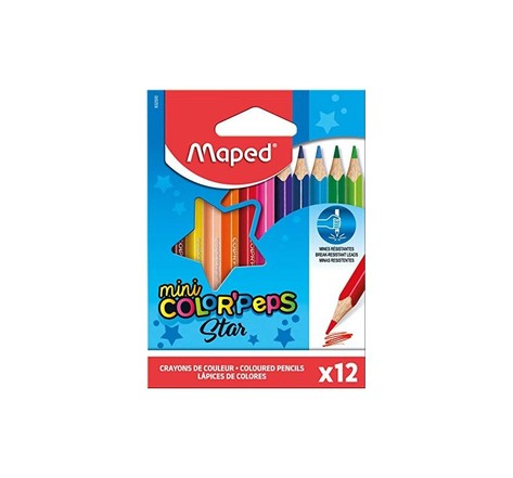 Maped Crayons de couleur COLOR'PEPS Mini, étui carton de 12
