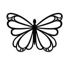 Matrice de découpe et d'embossage - papillon arrondi