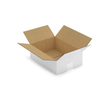 Caisse carton blanche simple cannelure raja 31x22x10 cm (lot de 25)